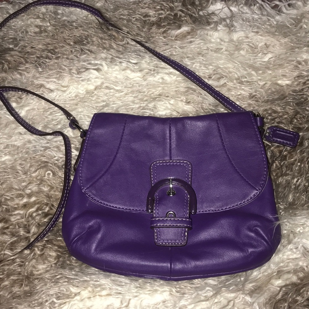 Small Purple COACH Cross-Body Purse